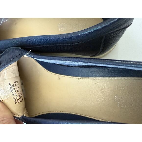 MICHAEL KORS CALLAHAN TASSEL BLUE LEATHER SLIP ON LOAFERS WOMENS SZ 8 - Picture 8 of 9